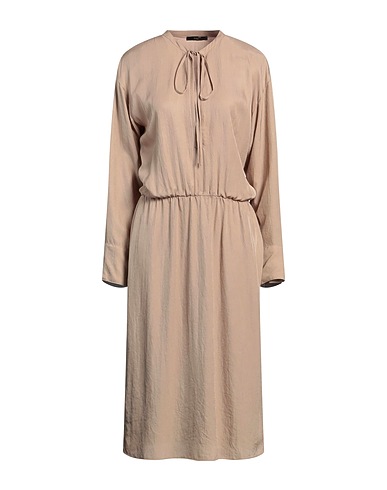 SEVENTY VENEZIA Midi dress Khaki 100% Acetate