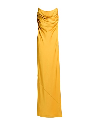 ALEX PERRY Vestito lungo Giallo ocra 84% Acetato, 16% Poliestere