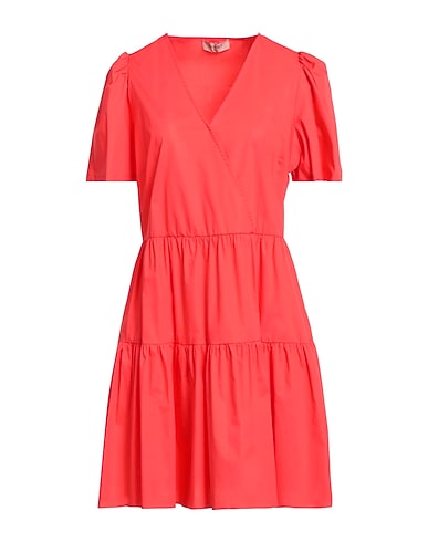 TWINSET Vestito corto Corallo 96% Cotone, 4% Elastan