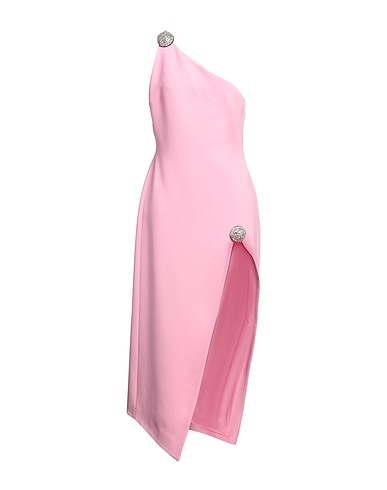 DAVID KOMA Midi dress Pink 52% Acetate, 45% Viscose, 3% Elastane, PVC - Polyvinyl chloride