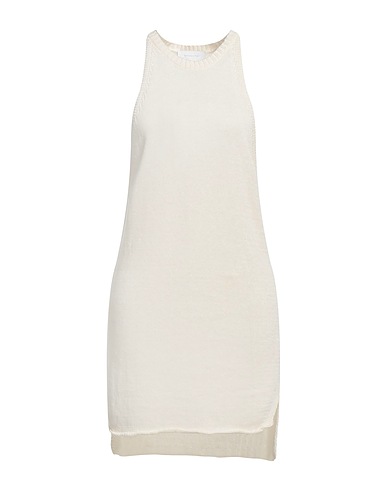 DANIELE FIESOLI Short dress COLLEZIONE N_01 Ivory 65% Linen, 35% Organic cotton