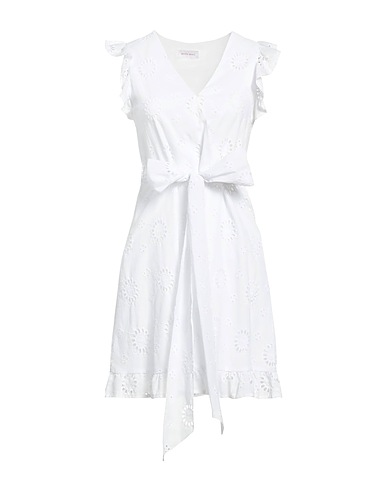 WHITE WISE Short dress 100% Paper