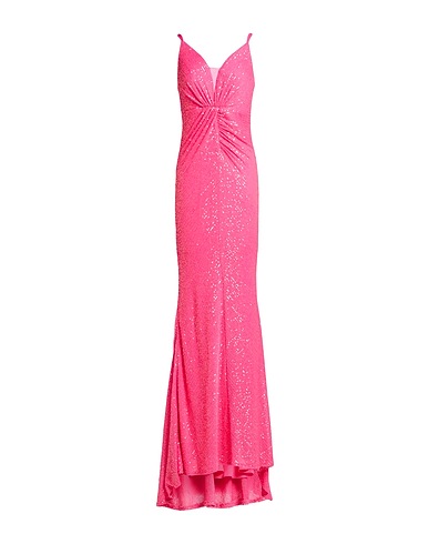 MUSANI Long dress Fuchsia 96% Polyester, 4% Elastane