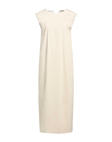 LIVIANA CONTI Long dress Beige 68% Cotton, 28% Polyamide, 4% Elastane