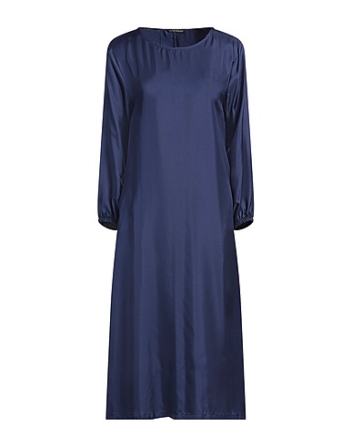 LAURA URBINATI Midi dress BLU NAVY 100% Silk