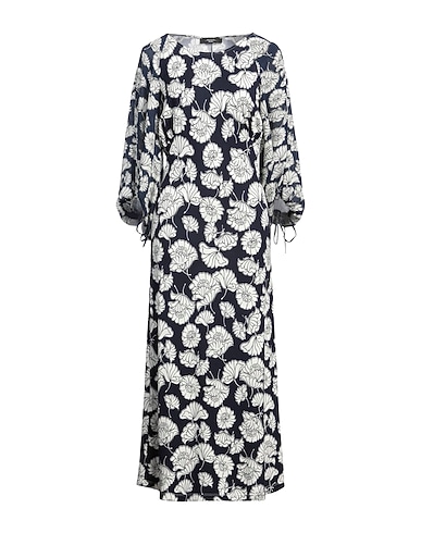 WEEKEND MAX MARA Long dress BLU NOTTE 79% Viscose, 19% Polyamide, 2% Elastane, Silk