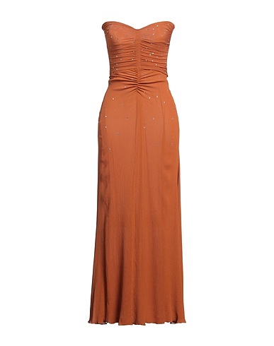 FORTE_FORTE Long dress Brown 100% Silk