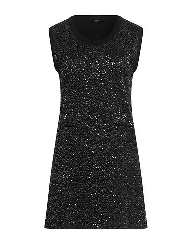 SEVENTY VENEZIA Short dress Black 55% Polyester, 45% Viscose