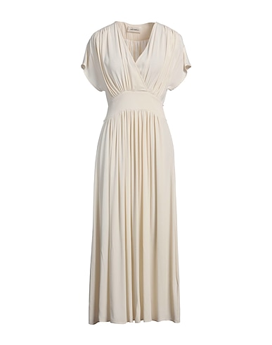 MEIMEIJ Midi dress Cream 69% Acetate, 31% Silk