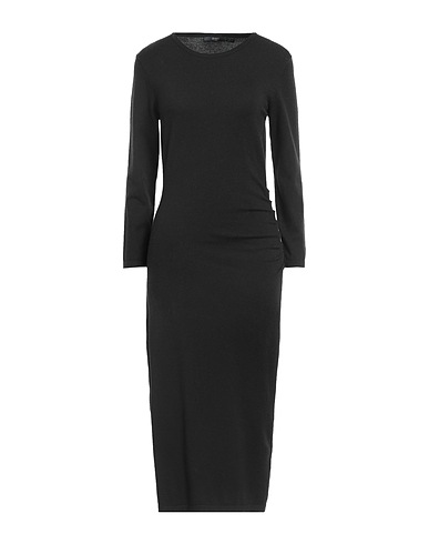SEVENTY VENEZIA Платье миди Чёрный 50% Вискоза, 28% Полиэстер, 22% Полиамид