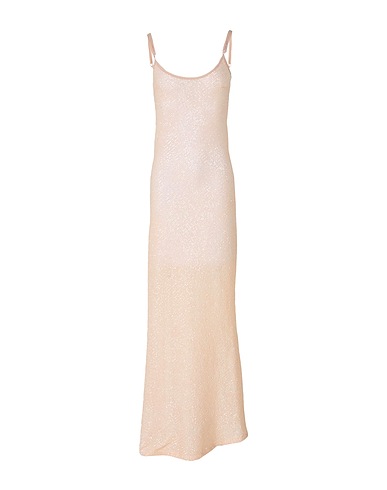 MUSIER Paris Long dress Beige 95% Polyester, 5% Elastane