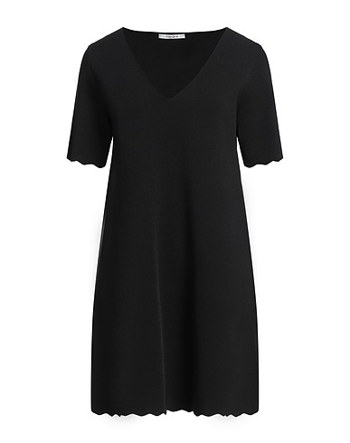 KANGRA Vestito corto Nero 83% Viscosa, 17% Poliestere
