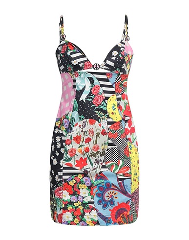 MOSCHINO JEANS Sheath dress Yellow 97% Cotton, 3% Elastane