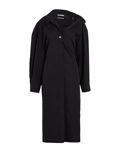 JACQUEMUS Vestito chemisier Nero 100% Cotone