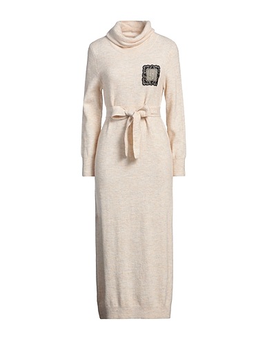 LIU •JO Midi-Kleid Beige 97% Synthetische Fasern, 3% Wolle