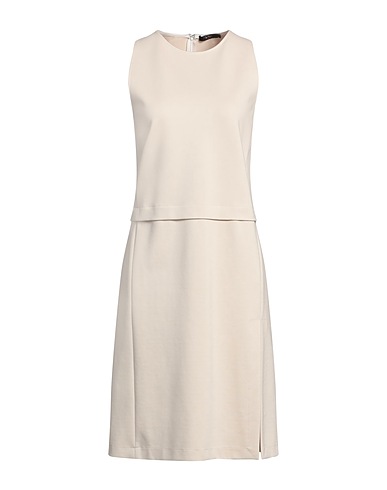 SEVENTY VENEZIA Midi dress Beige 67% Viscose, 29% Polyamide, 4% Elastane