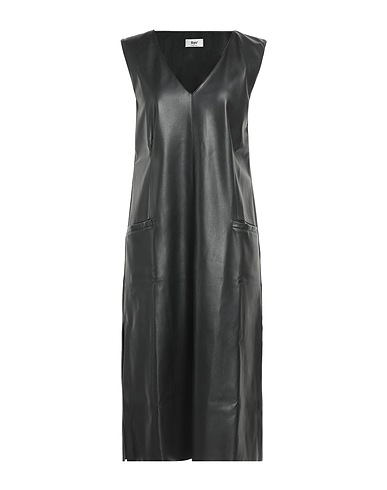 B.YU Midi dress Black 100% Polyester, Polyurethane