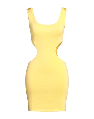 ROBERTO CAVALLI Sheath dress Yellow 81% Viscose, 18% Polyamide, 1% Elastane