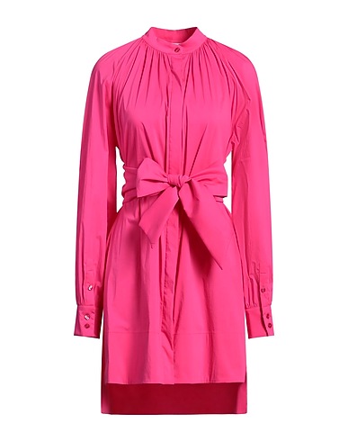 JIJIL Shirt dress Magenta 79% Cotton, 18% Polyamide, 3% Elastane