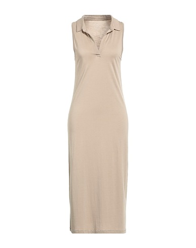 MAJESTIC FILATURES Midi dress Light brown 67% Lyocell, 33% Cotton