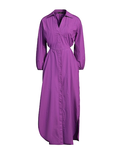 ACTITUDE by TWINSET Long dress Purple 100% Cotton, Polyester