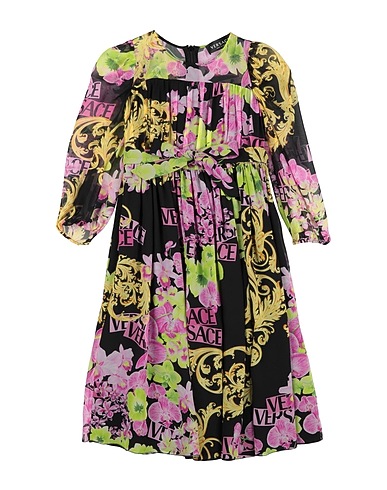 VERSACE YOUNG Dress Black 100% Silk