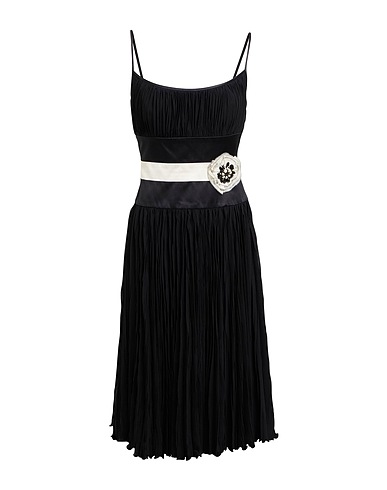 ESCADA Pleated dress Black 100% Polyester, Silk