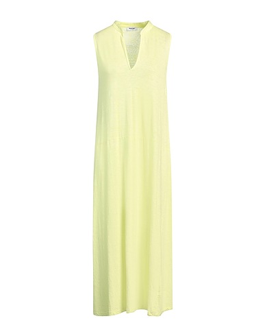 BASE Midi dress Lime green 95% Linen, 5% Elastane