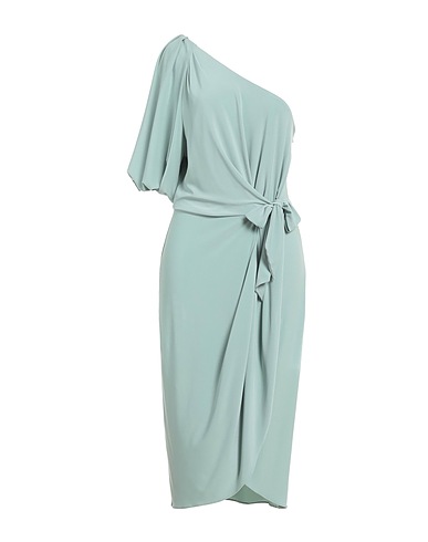 LAUREN RALPH LAUREN ひざ丈ワンピース セージグリーン ポリエステル 95% / ポリウレタン 5%