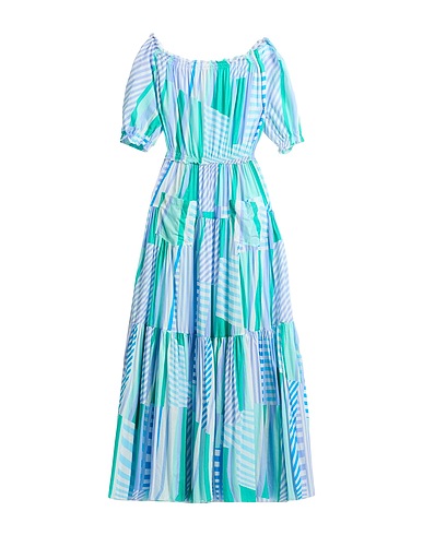 CARACTÈRE Long dress Light blue 100% Cotton