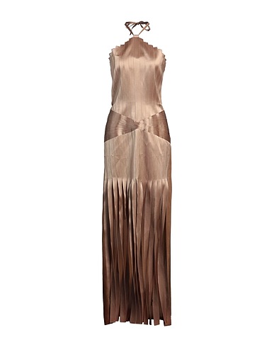 ALBERTA FERRETTI Длинное платье Песочный 70% Вискоза, 29% Хлопок, 1% Полиэстер, Шелк, Ацетат