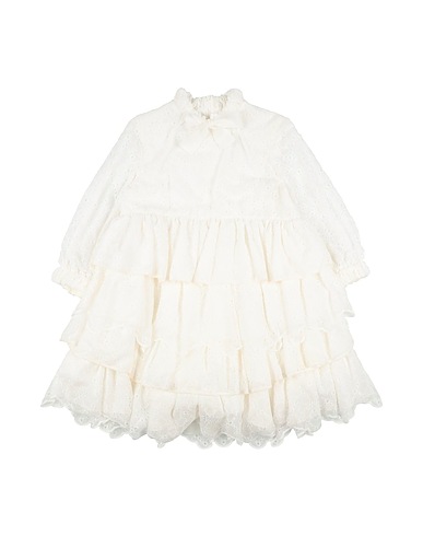MIMISOL Dress White 100% Polyamide, Polyester, Cotton, Silk