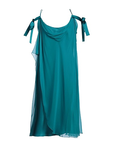 ALBERTA FERRETTI Midi dress Deep teal 100% Silk, Acetate