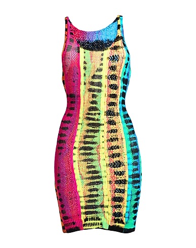 AGR Kurzes Kleid Gelb 85% Polyamid, 15% Elastan