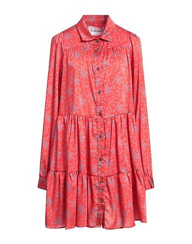 SILVIAN HEACH Shirt dress Tomato red 100% Polyester