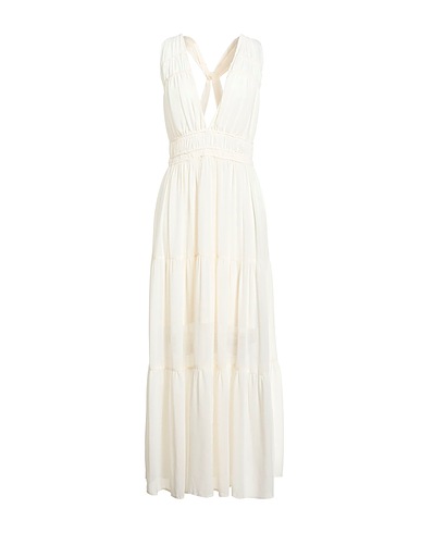 LONDON LOOK Long dress Cream 100% Polyester