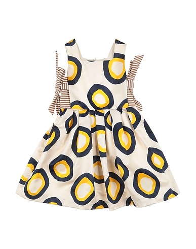 MIMISOL Dress Ivory 100% Polyester, Cotton, Elastane