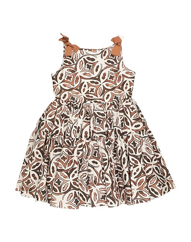 MIMISOL Dress Chocolate brown 90% Cotton, 10% Polyester, Polyamide