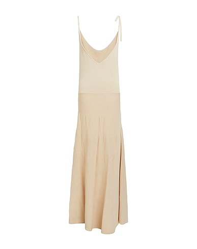 ERIKA CAVALLINI Long dress Sand 65% Viscose, 35% Polyamide
