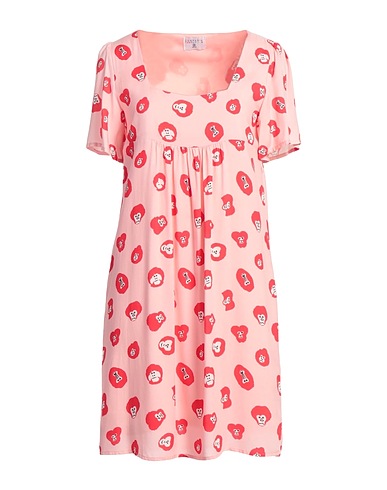 COMPAÑIA FANTASTICA Kurzes Kleid Rosa 100% Viskose