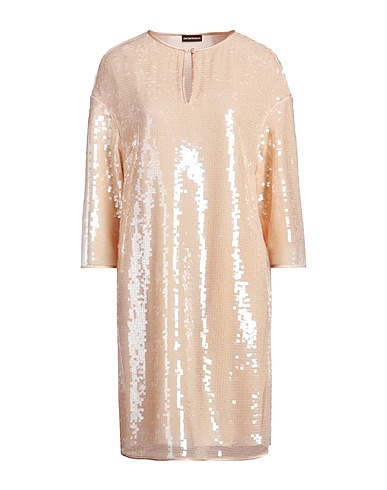EMPORIO ARMANI Sequin dress Beige 100% Polyester