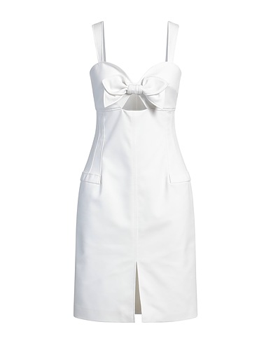 GENNY Midi dress White 67% Cotton, 28% Polyamide, 5% Elastane