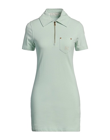 PALM ANGELS Vestito chemisier Verde chiaro 100% Cotone, Poliestere