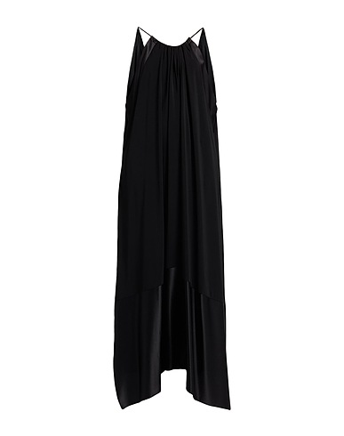 MAX MARA Long dress Black 92% Viscose, 8% Elastane, Silk