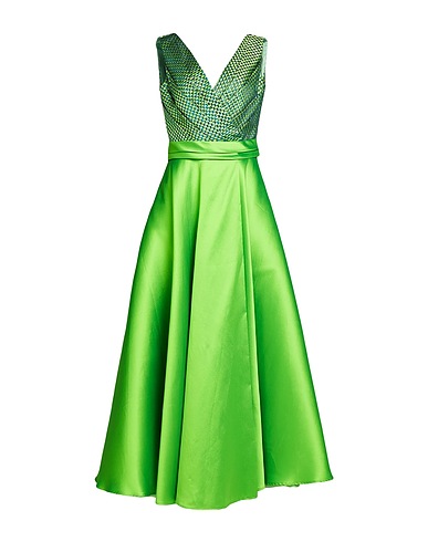 M1KEY Vestito lungo Verde 100% Poliestere