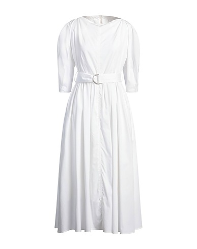 Y'S ASPESI Midi dress White 100% Cotton