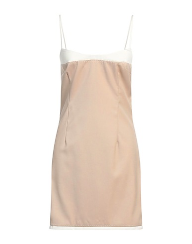 REMAIN BIRGER CHRISTENSEN Short dress Sand 67% Recycled polyester, 26% Viscose, 7% Wool