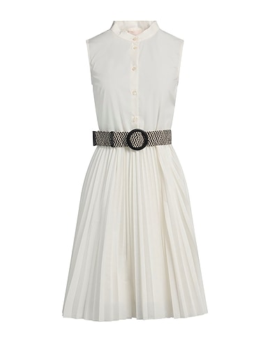 LIU •JO Midi dress Ivory 65% Polyester, 35% Cotton