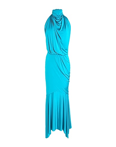 ALEXANDRE VAUTHIER Long dress Turquoise 98% Viscose, 2% Elastane