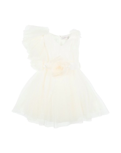 MONNALISA Vestito Baby  Bianco 100% Poliestere, Poliammide